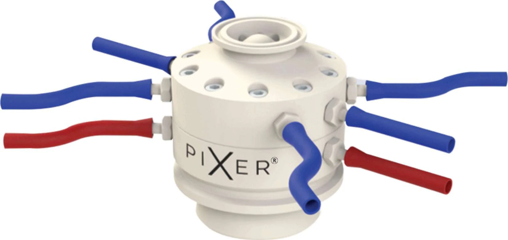 PIXER single-use diaphragm pump with inlet, outlet and injection lines