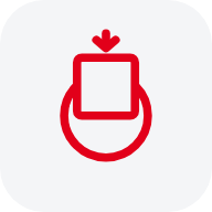 Square peg in a round hole icon