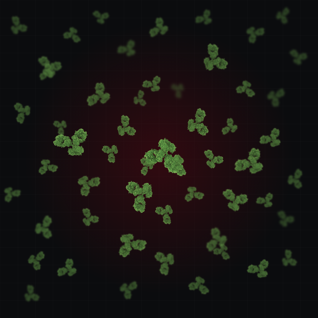 A dense high-concentration antibody field